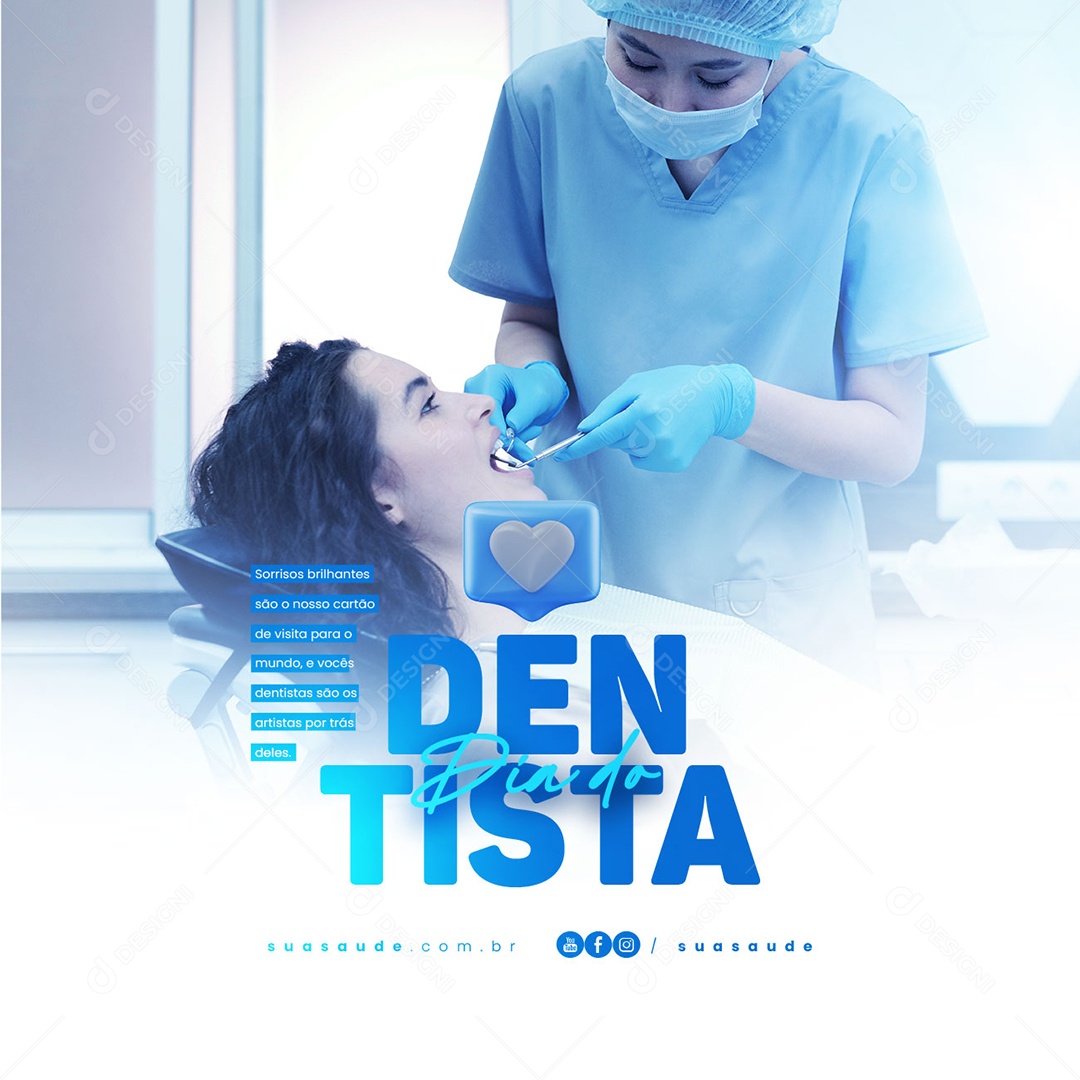 Dia Nacional do Dentista 25 de Outubro Social Media PSD Editável