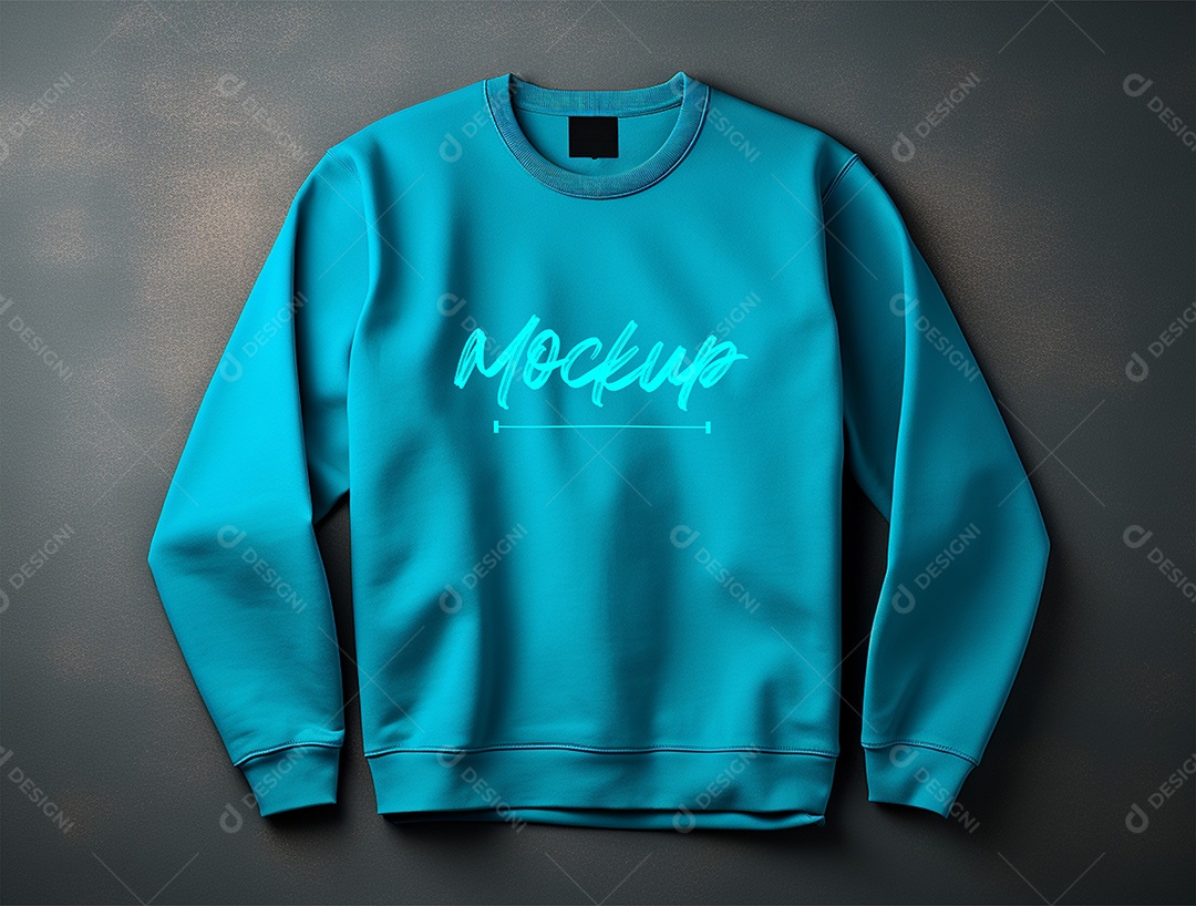 Mockup de Moletom Azul PSD Editável