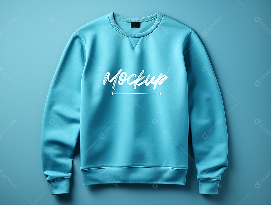 Mockup de Moletom Azul PSD Editável