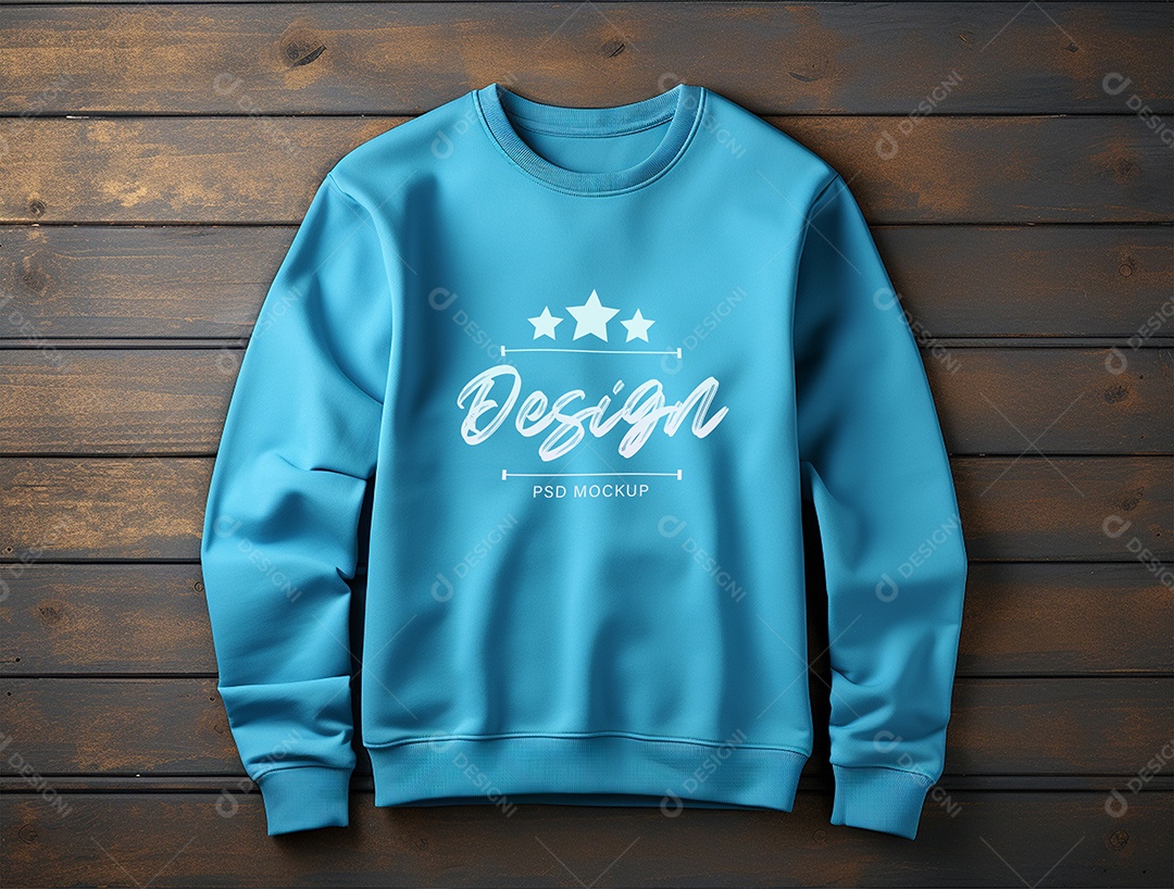 Mockup de Moletom Azul PSD Editável