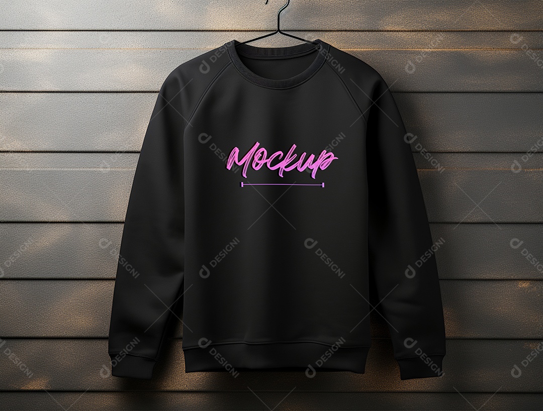 Mockup Moletom Preto PSD Editável