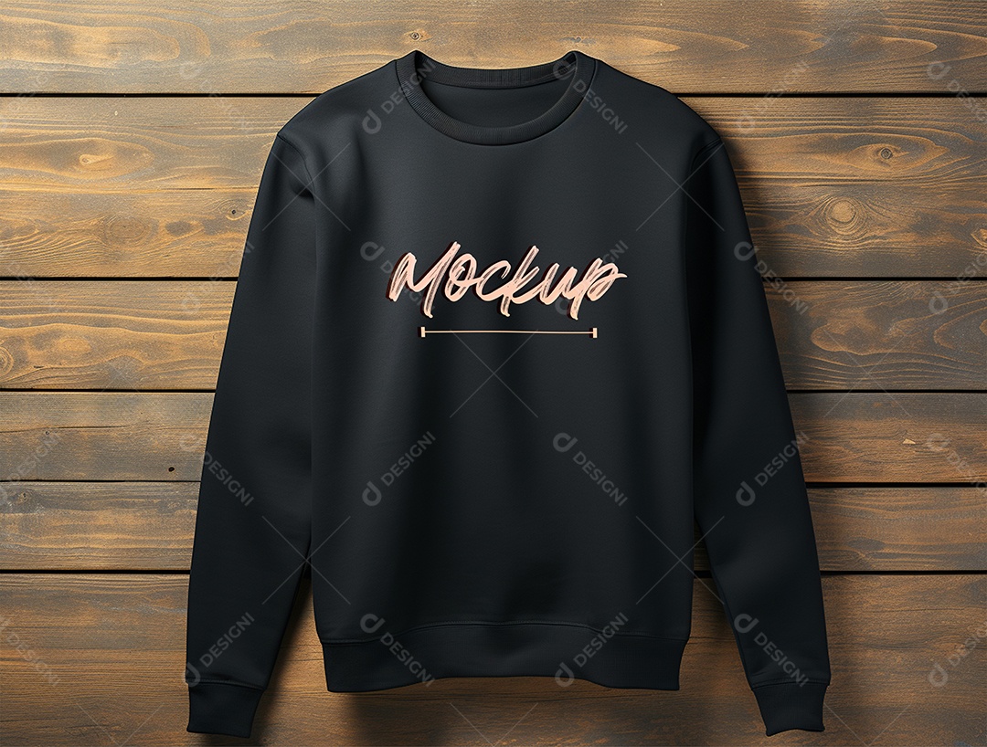 Mockup Moletom Preto PSD Editável