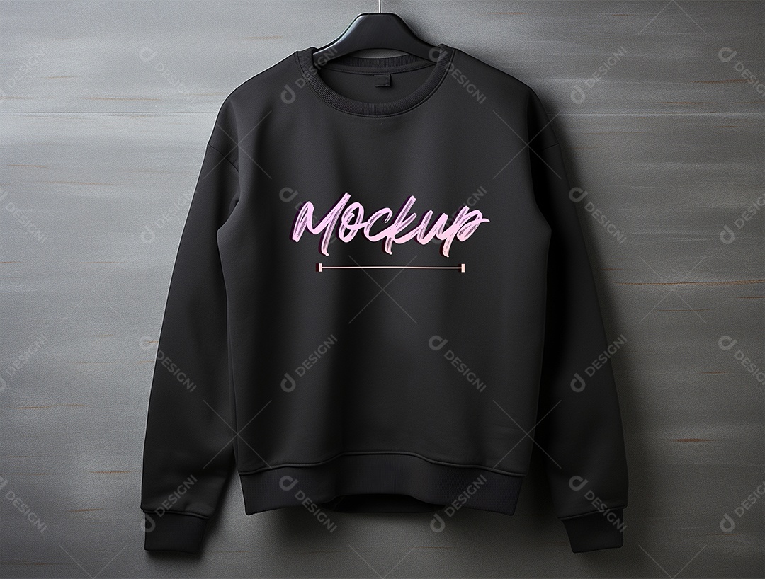 Mockup Moletom Preto PSD Editável