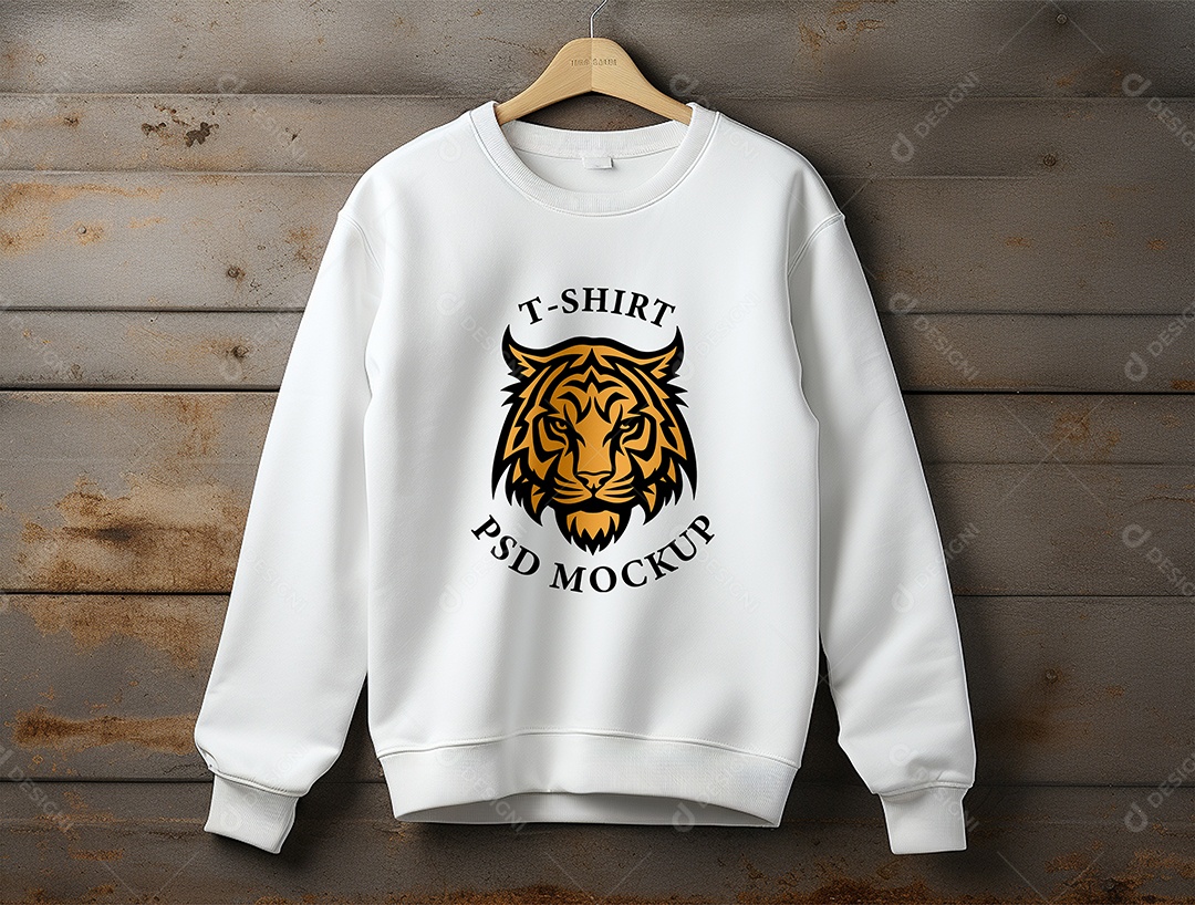 Mockup Moletom Branco PSD Editável