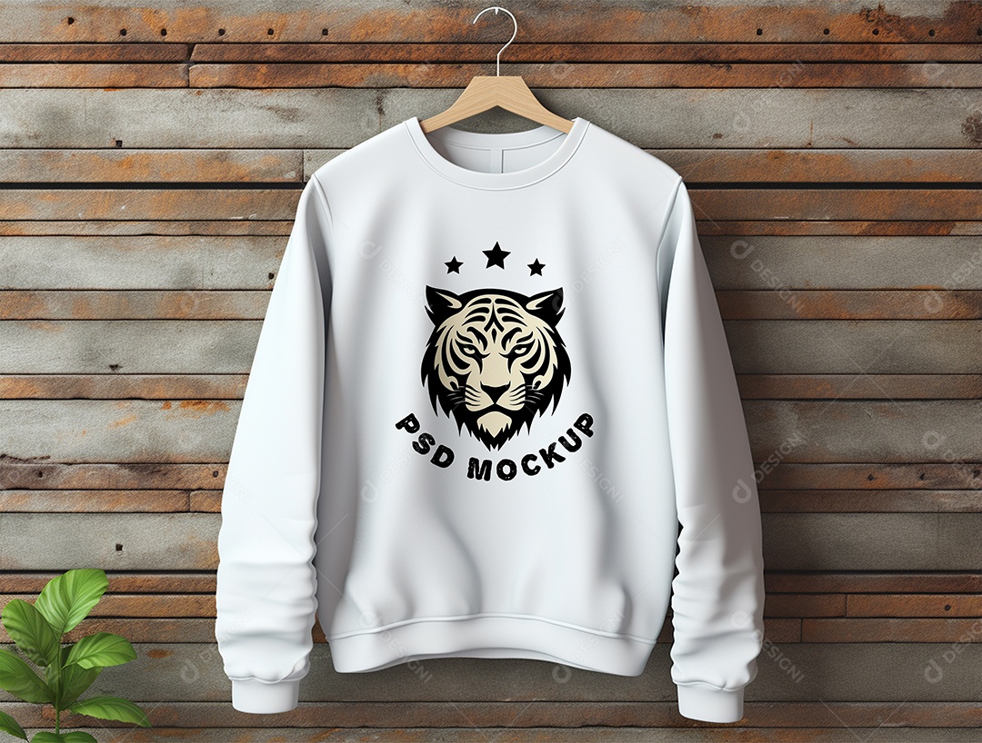 Mockup Moletom Branco PSD Editável