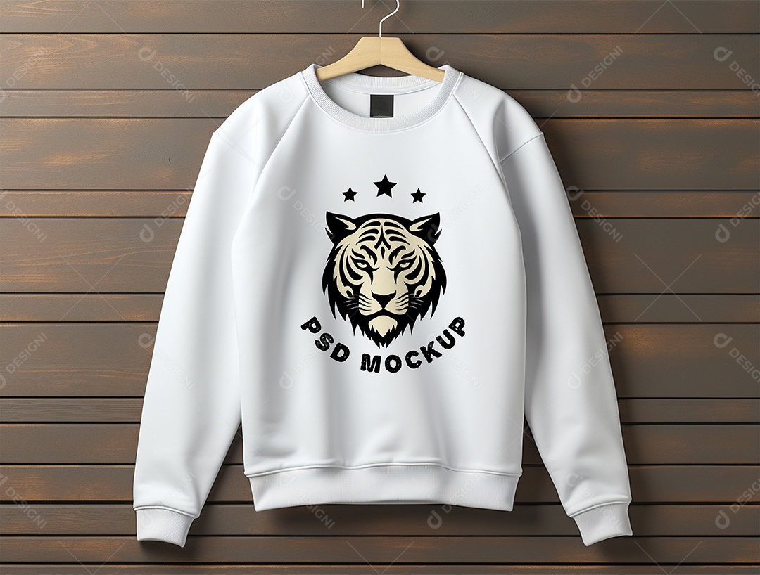 Mockup Moletom Branco PSD Editável