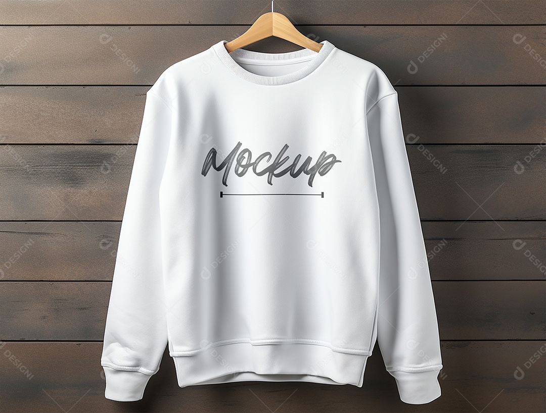 Mockup Moletom Branco PSD Editável
