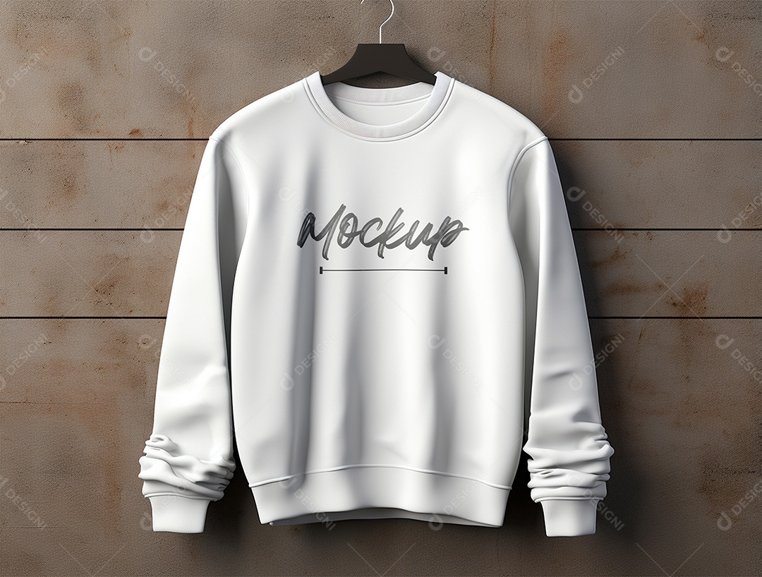 Mockup Moletom Branco PSD Editável