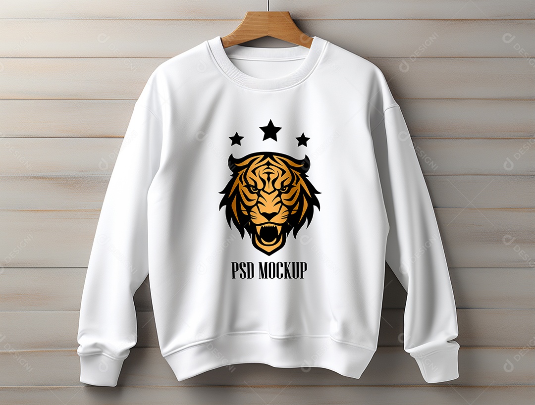 Mockup Moletom Branco PSD Editável