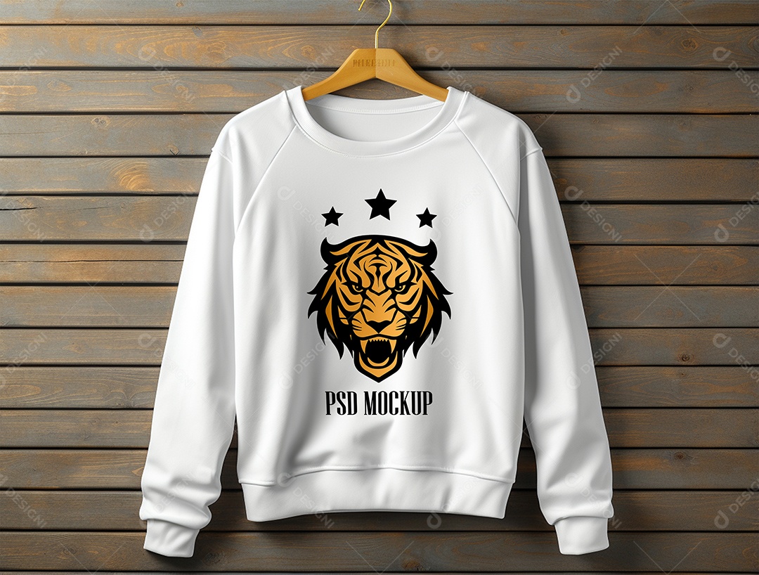 Mockup Moletom Branco PSD Editável