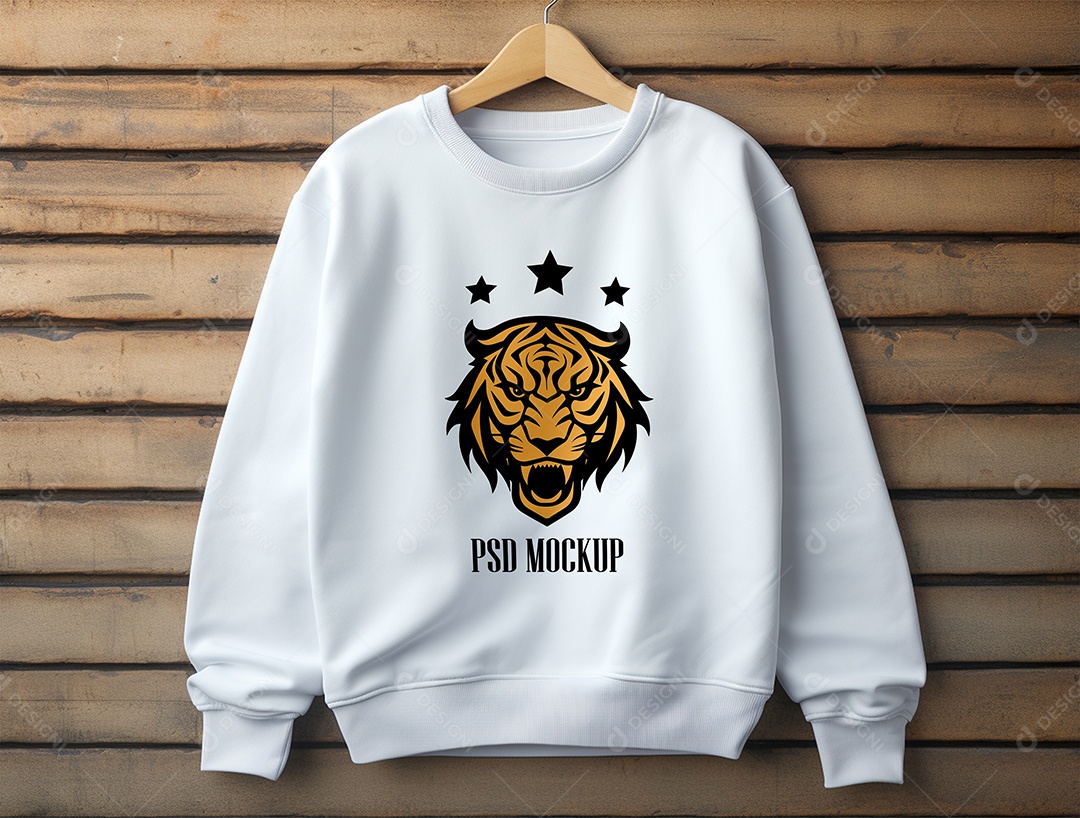 Mockup Moletom Branco PSD Editável