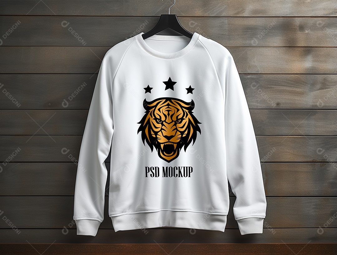 Mockup Moletom Branco PSD Editável
