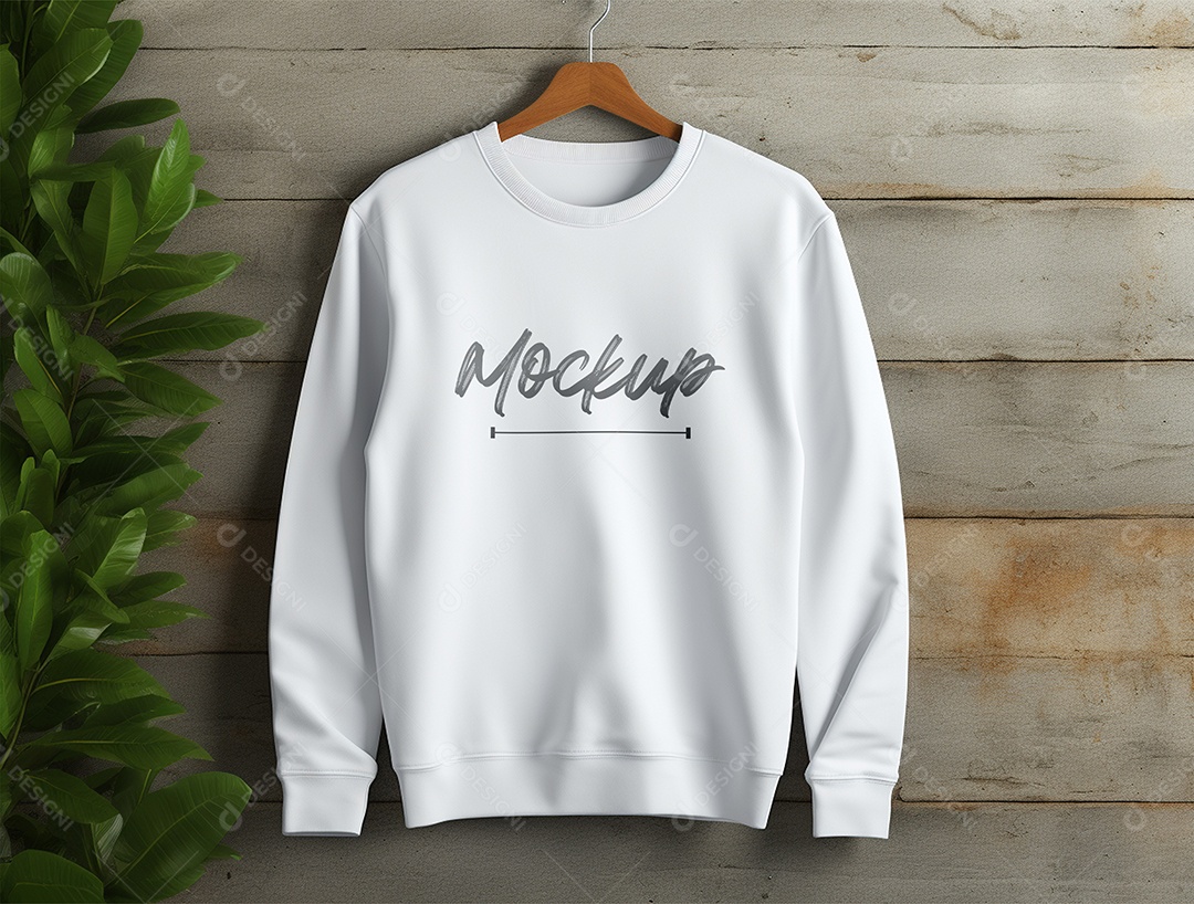 Mockup Moletom Branco PSD Editável
