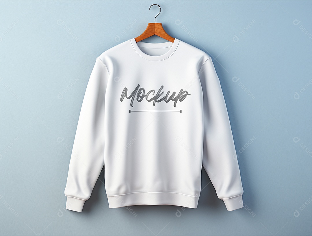 Mockup Moletom Branco PSD Editável