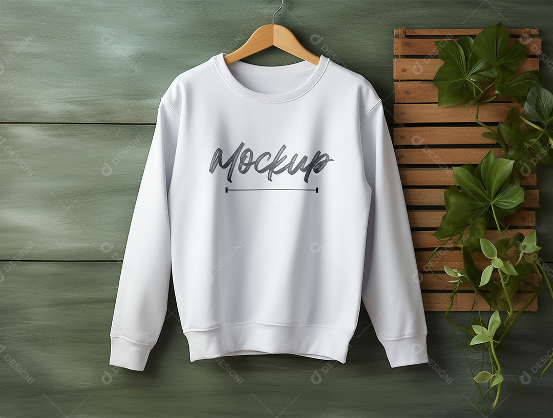 Mockup Moletom Branco PSD Editável
