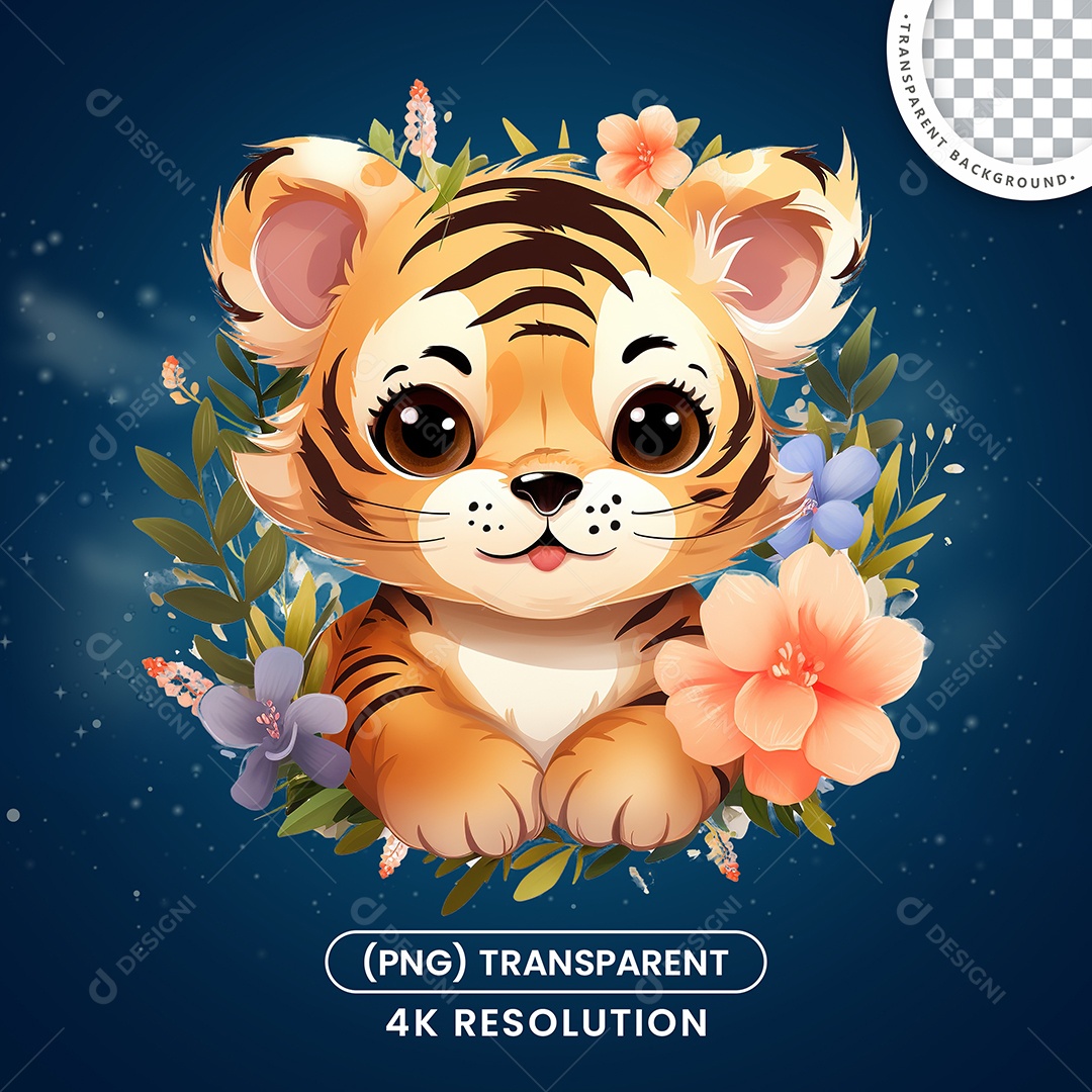Filhote de Tigre Elemento PSD