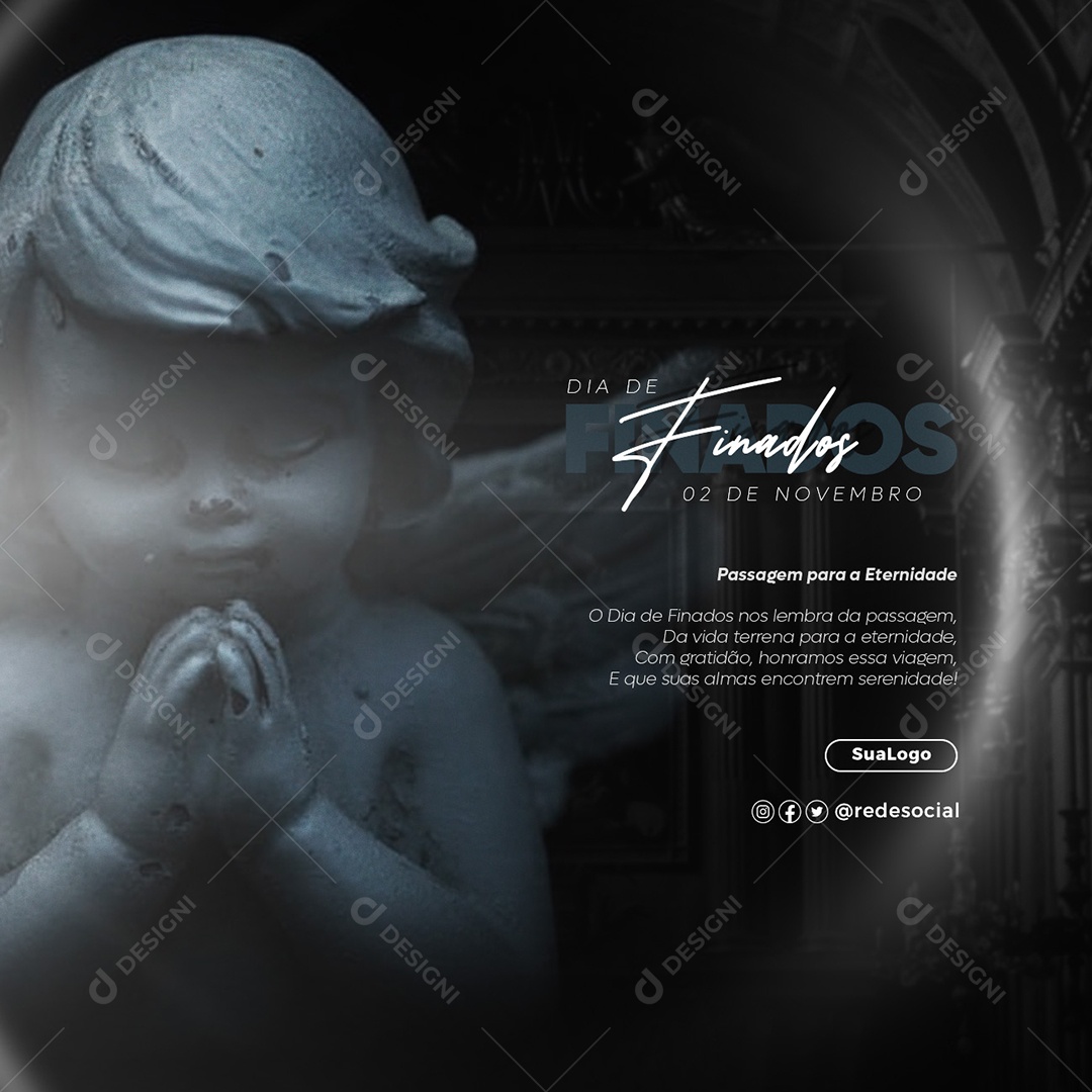 Dia De Finados 02 De Novembro Social Media PSD Editável