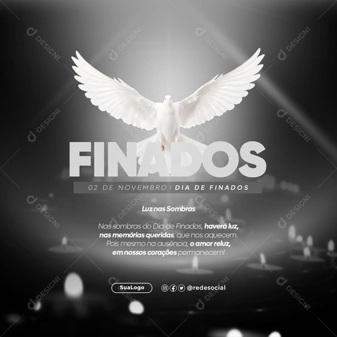 Social Media Dia De Finados Memórias Queridas 02 De Novembro PSD Editável