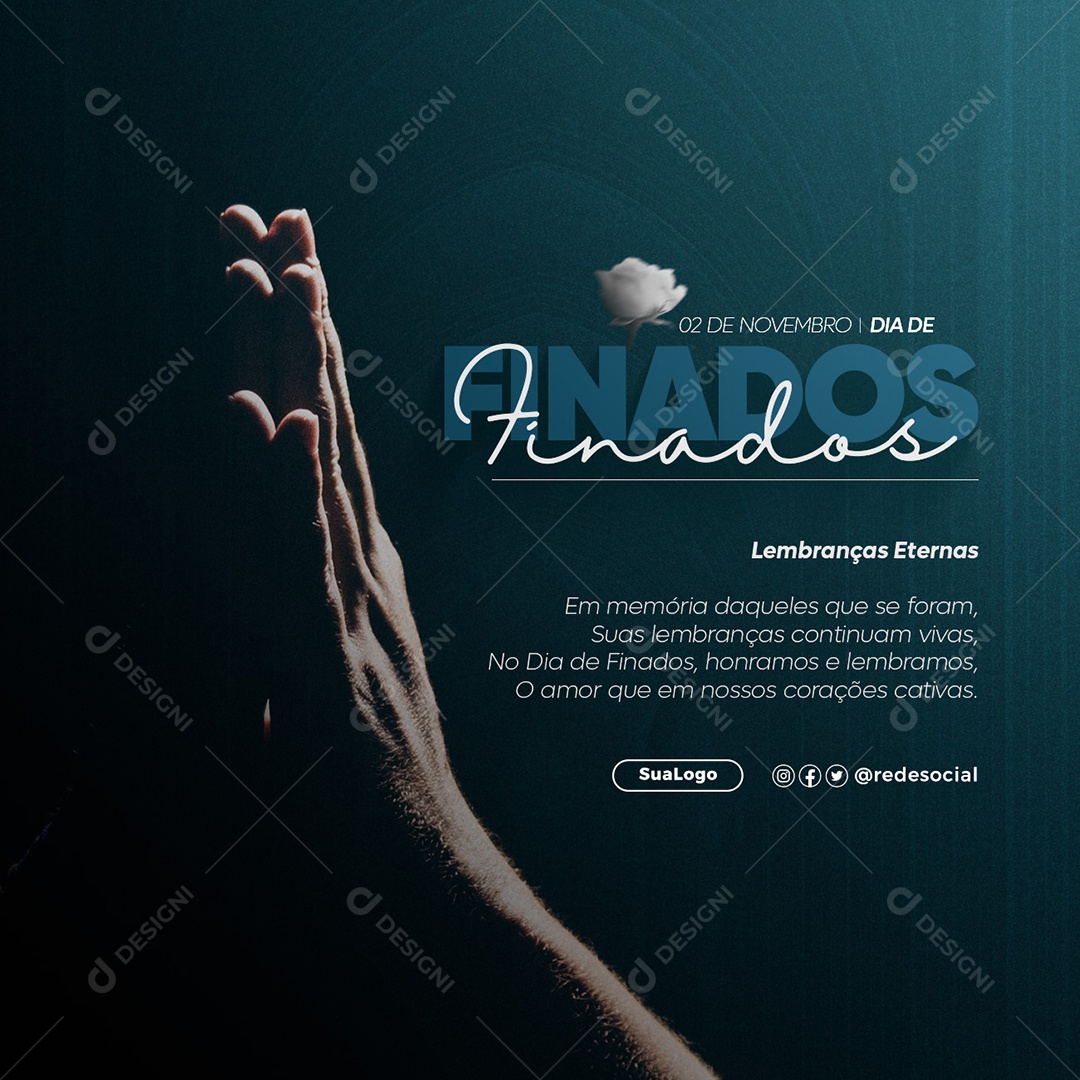 Social Media 02 De Novembro Dia De Finados Lembranças PSD Editável
