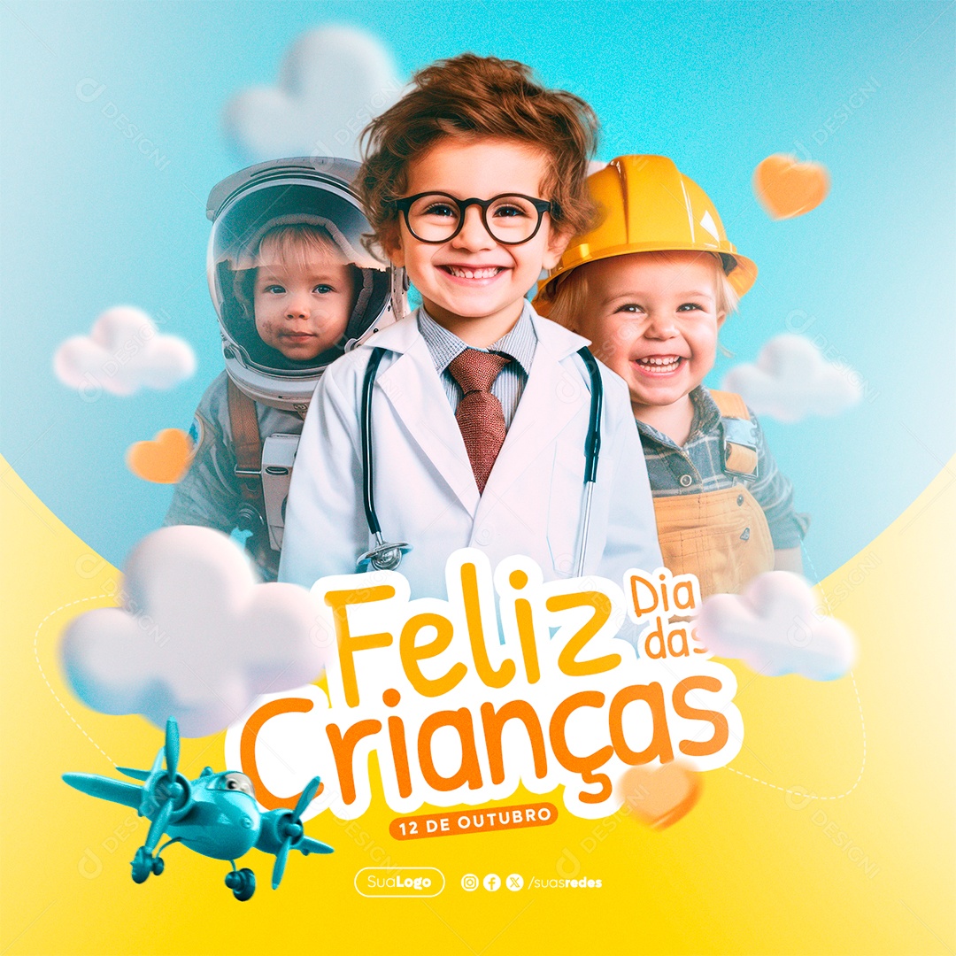 Feliz Dia das Crianças 12 de Outubro Social Media PSD Editável