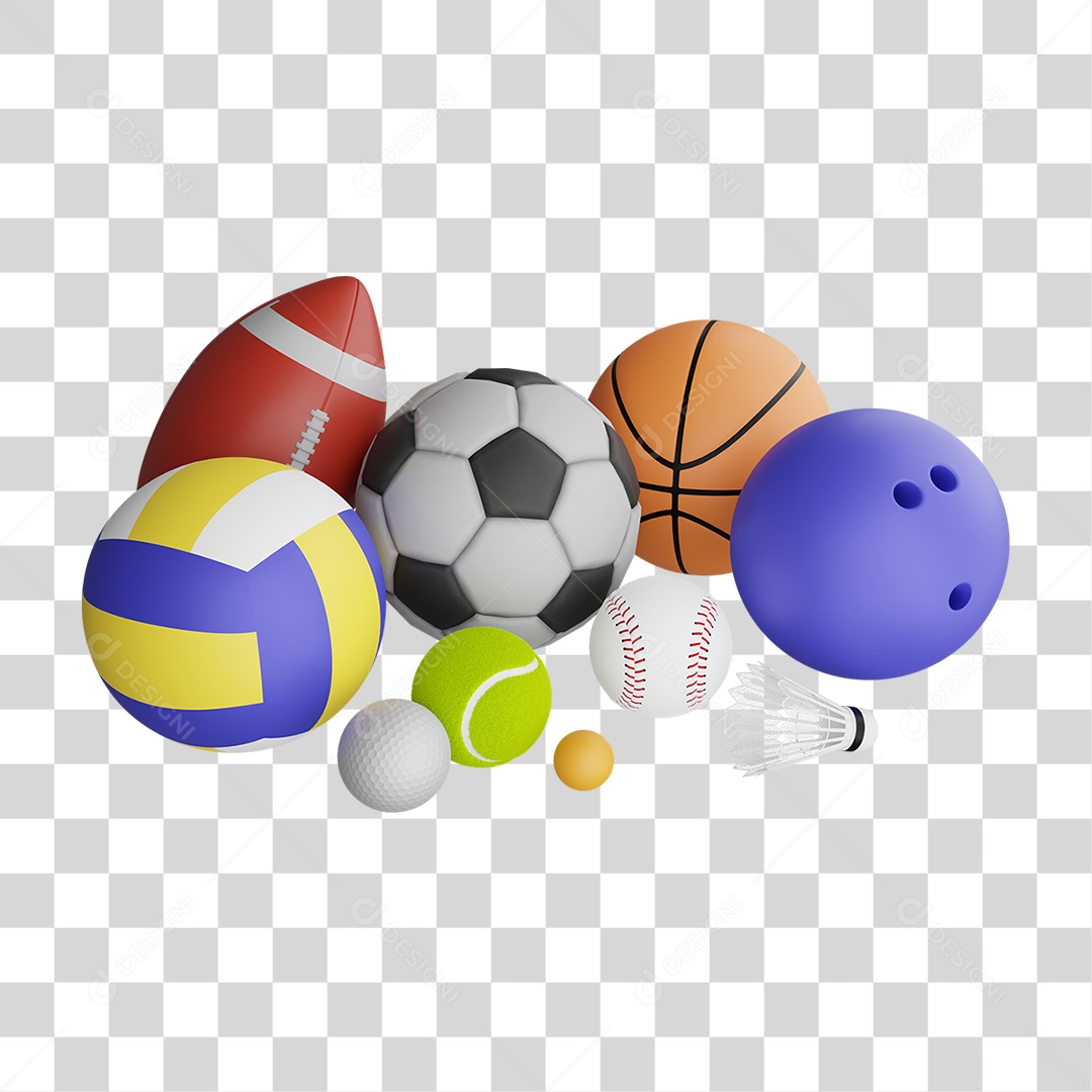 Bolas de Esportes PNG Transparente