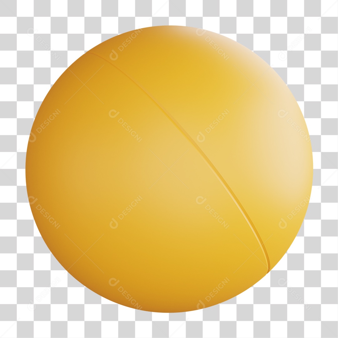 Esfera Bola Amarela PNG Transparente