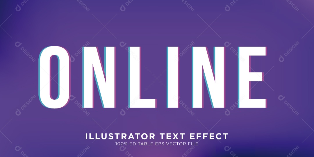 Efeito de Texto Ilustração Vetor EPS Editável