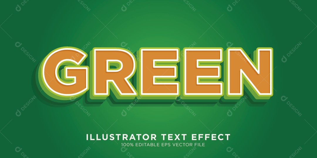 Efeito de Texto Ilustração Vetor EPS Editável