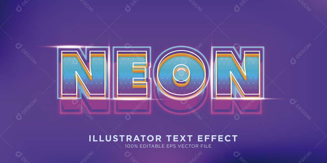 Efeito de Texto Ilustração Vetor EPS Editável
