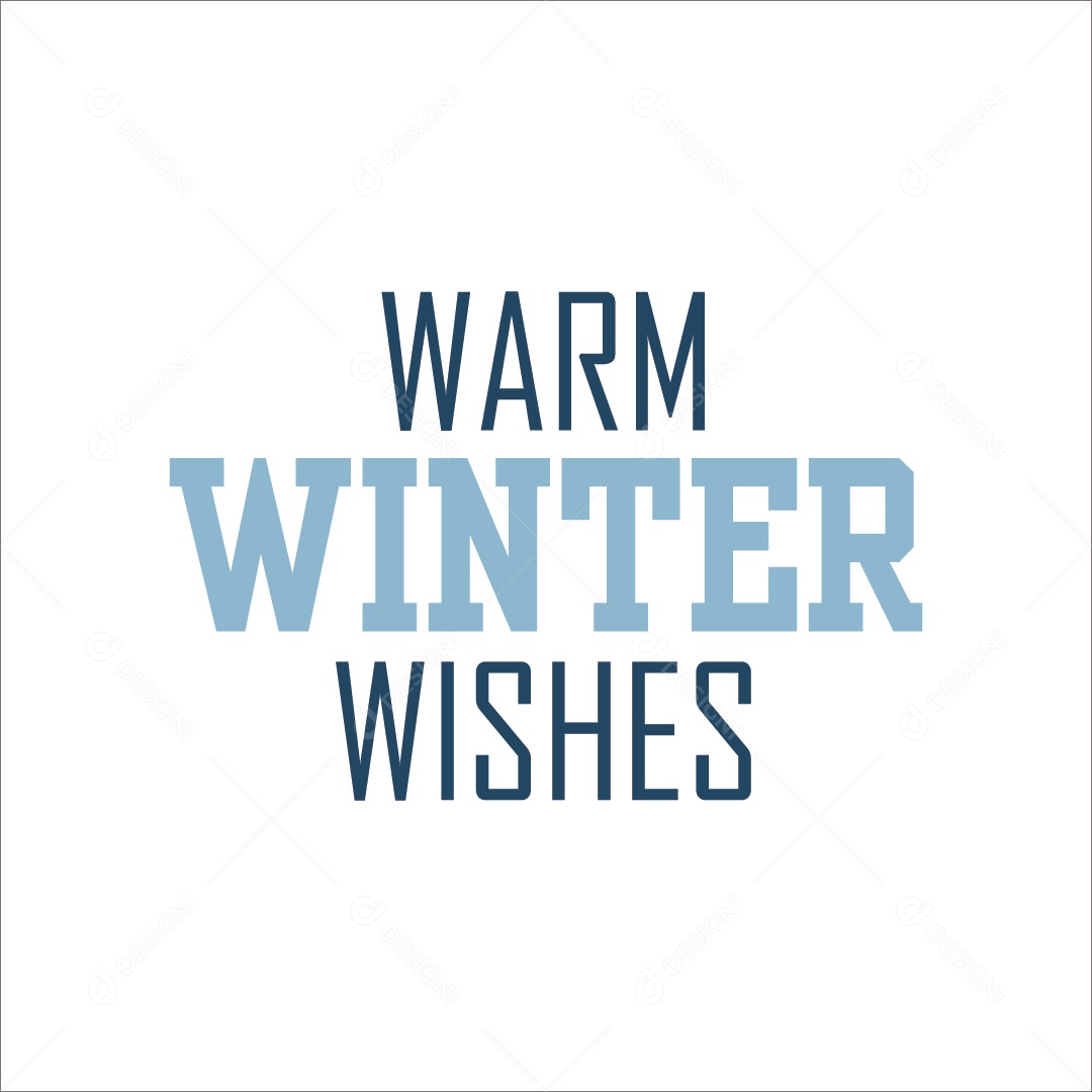 Desejos Quentes de Inverno Lettering de Bebê Vetor EPS