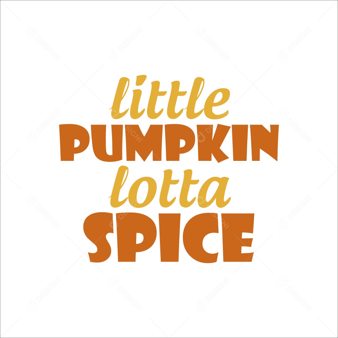 Pequena Abobora Muito Especial Lettering de Outono Vetor EPS