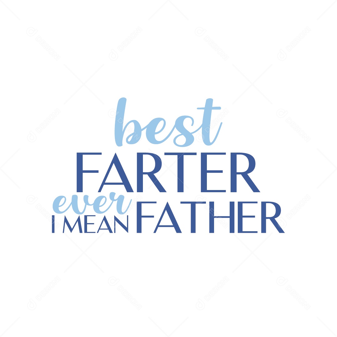 O melhor Pai de Todos Tempos Lettering Vetor EPS