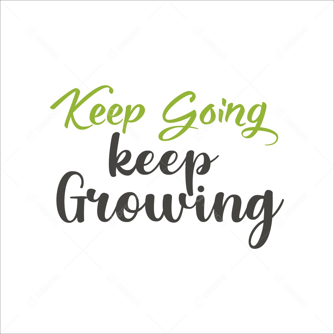 Continue, Continue Crescendo Lettering Vetor EPS