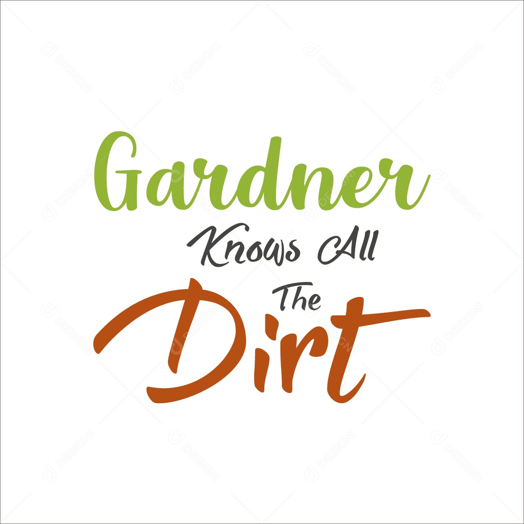 Lettering de Jardinagem Vetor EPS