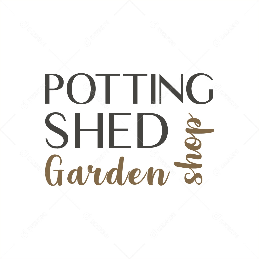 Lettering de Jardinagem Vetor EPS
