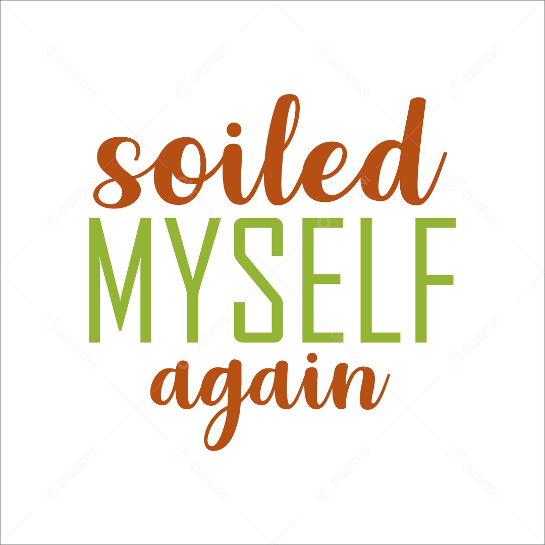 Me Sujei Novamente Lettering Vetor EPS