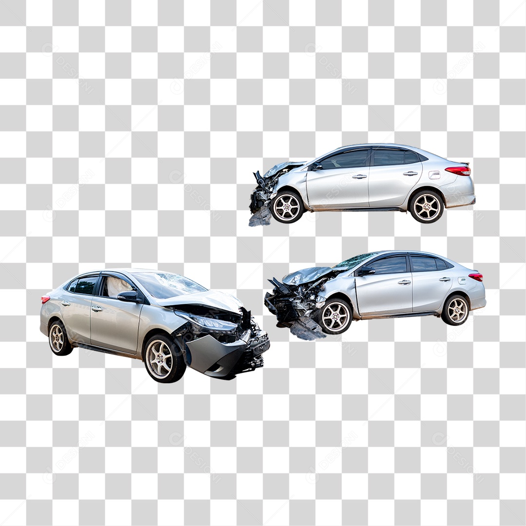 Carro Batido Amassado PNG Transparente