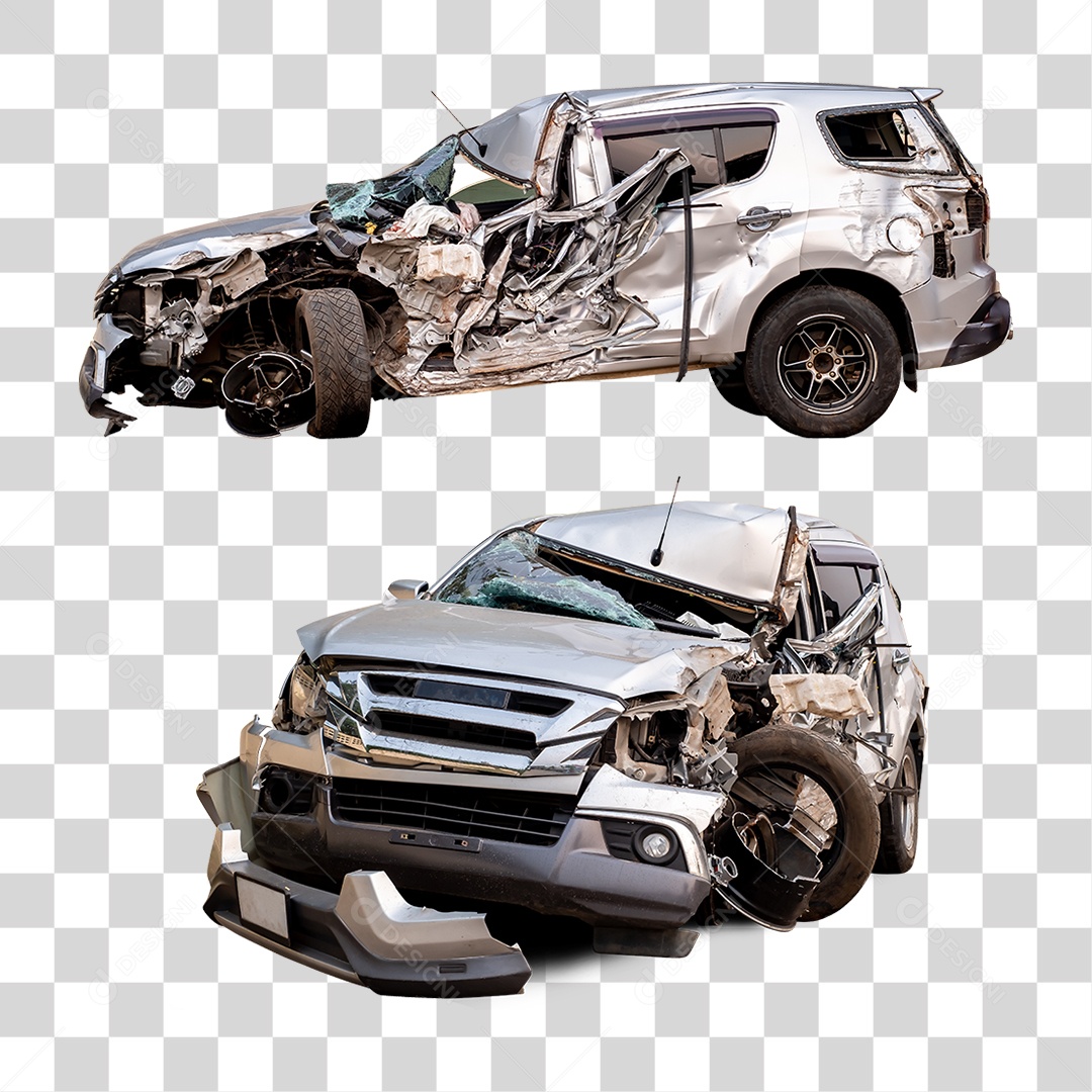 Carro Batido Amassado PNG Transparente