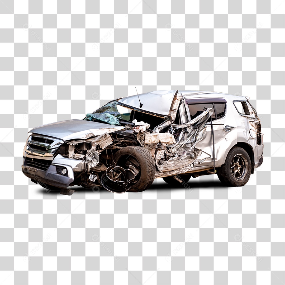 Carro Batido Amassado PNG Transparente