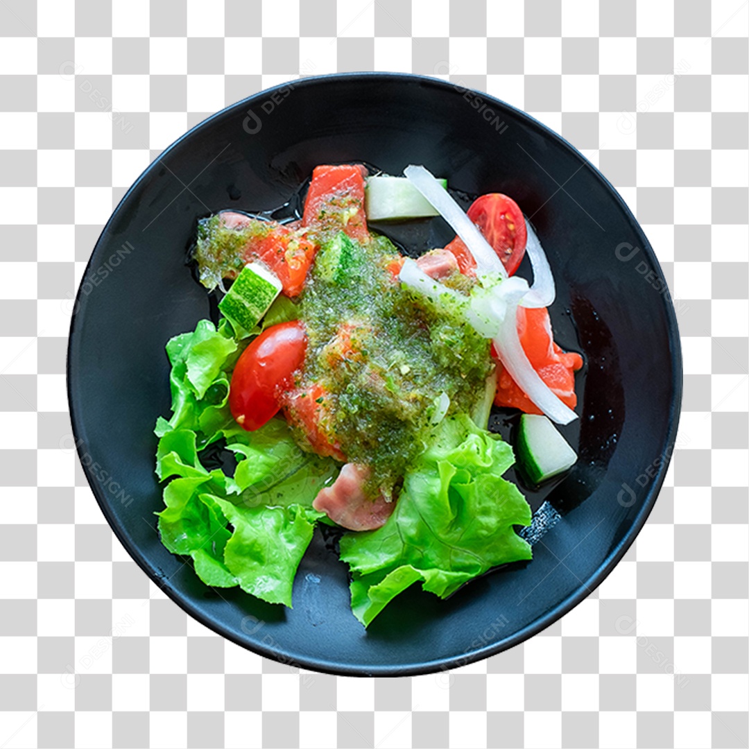 Prato com Saladas PNG Transparente