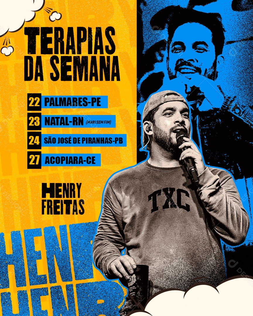 Flyer Terapias Da Semana Henry Freitas Social Media PSD Editável