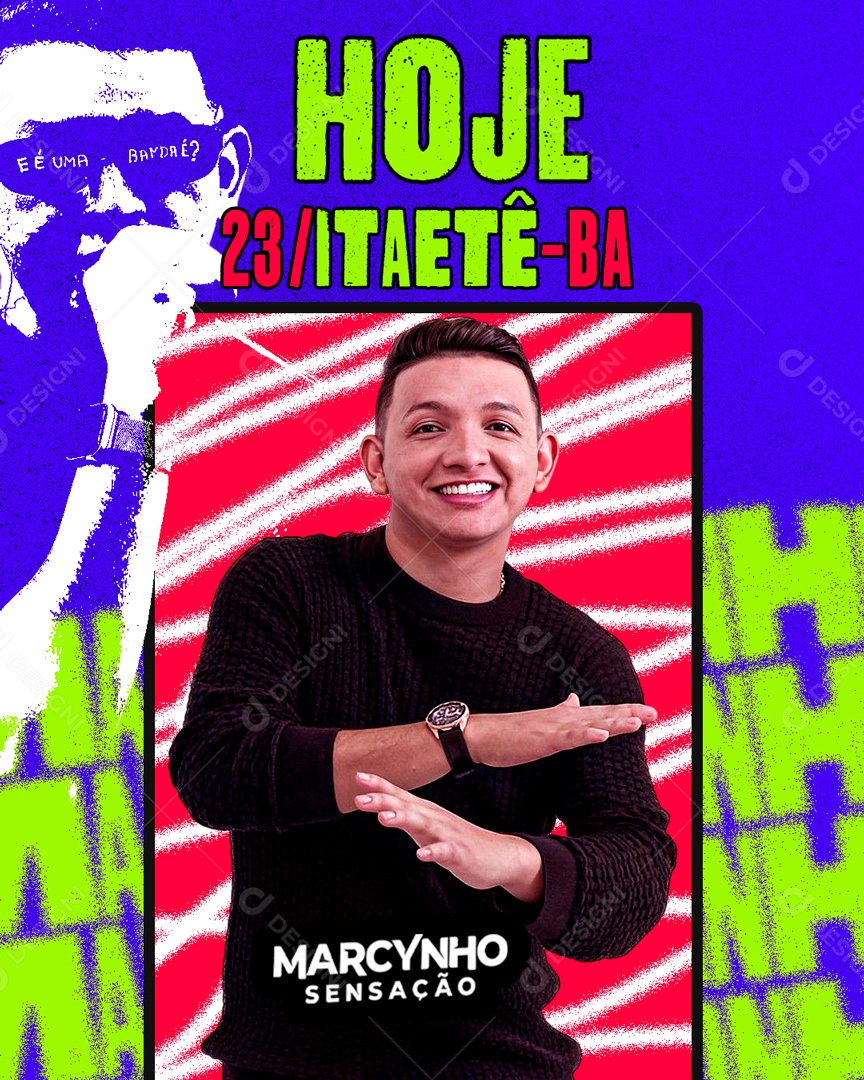 Flyer Hoje Marcynho Sensação Social Media PSD Editável
