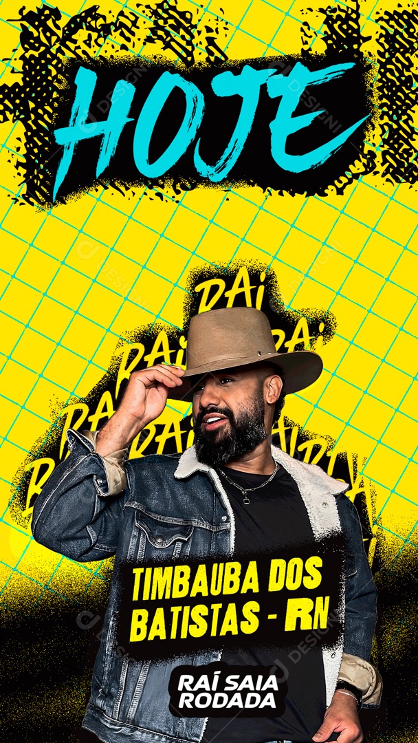 Story Flyer Hoje Raí Saia Rodada Social Media PSD Editável