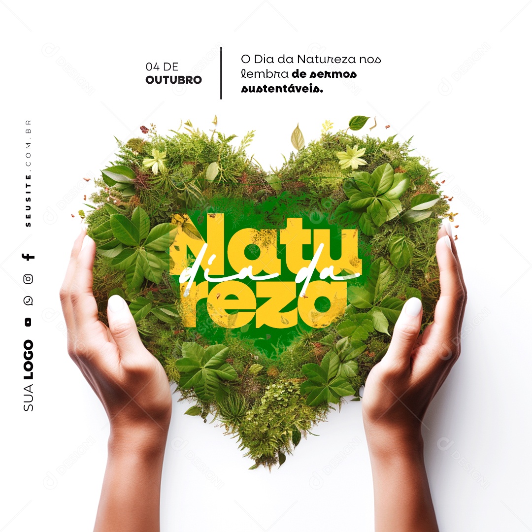 Dia Da Natureza 04 de Outubro Social Media PSD Editável