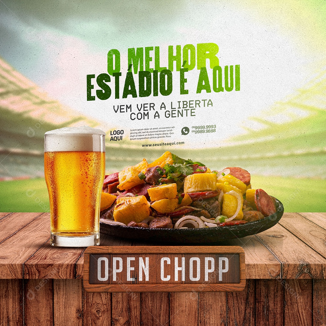 Social Media O Melhor Estádio é Aqui Libertadores Fluminense x Internacional PSD Editável