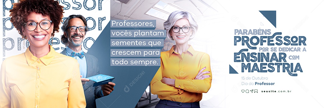 Carrossel Dia Do Professor 15 de Outubro Social Media PSD Editável