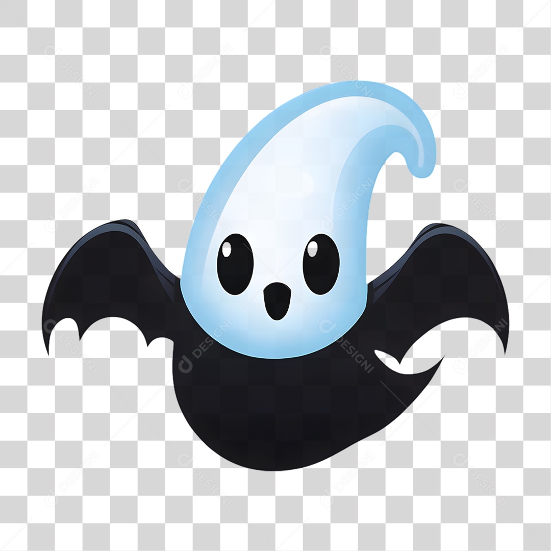 Fantasma de Halloween Elemento 3D para Composição PNG Transparente
