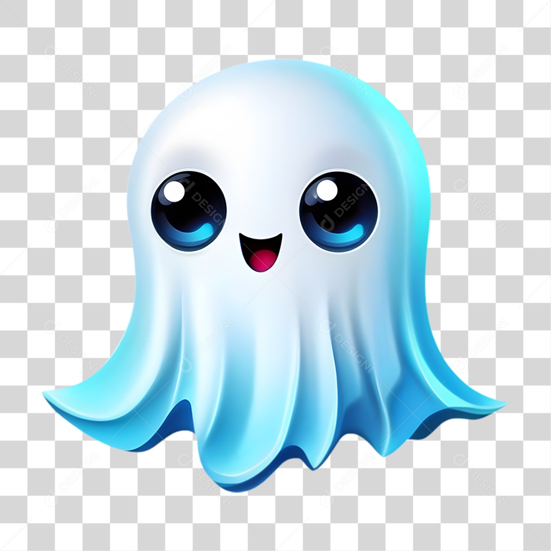 Fantasma de Halloween Elemento 3D para Composição PNG Transparente