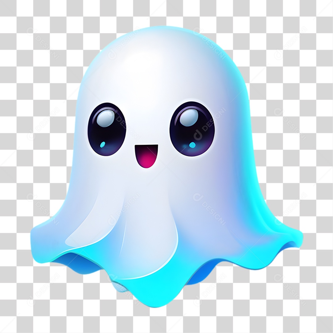 Fantasma de Halloween Elemento 3D para Composição PNG Transparente