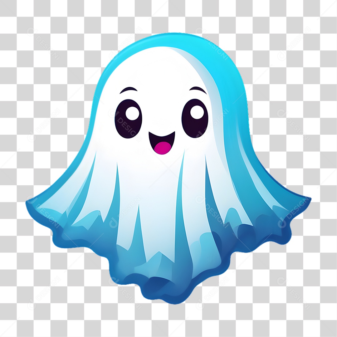 Fantasma de Halloween Elemento 3D para Composição PNG Transparente
